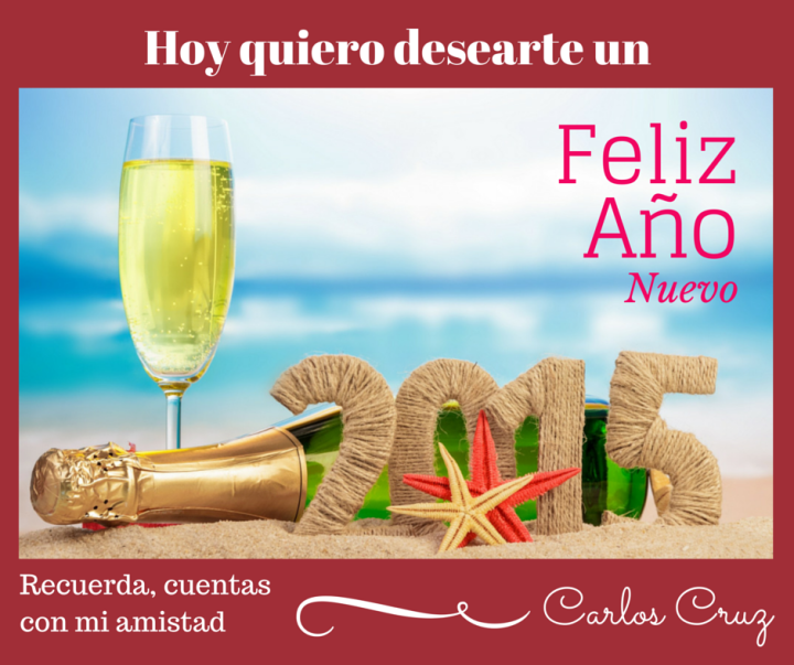 Imagen de Carlos Cruz dando la bienvenida al 2015